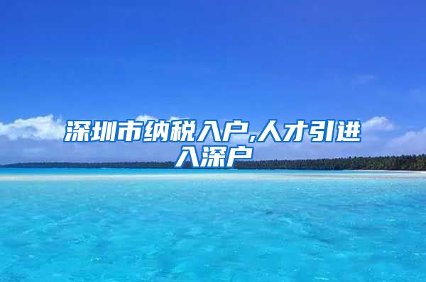 深圳市纳税入户,人才引进入深户