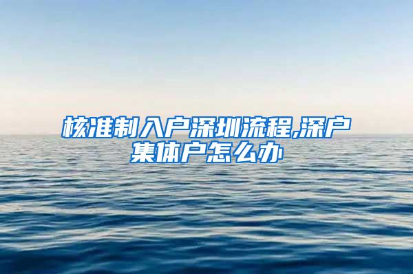 核准制入户深圳流程,深户集体户怎么办