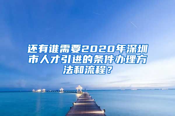 还有谁需要2020年深圳市人才引进的条件办理方法和流程？