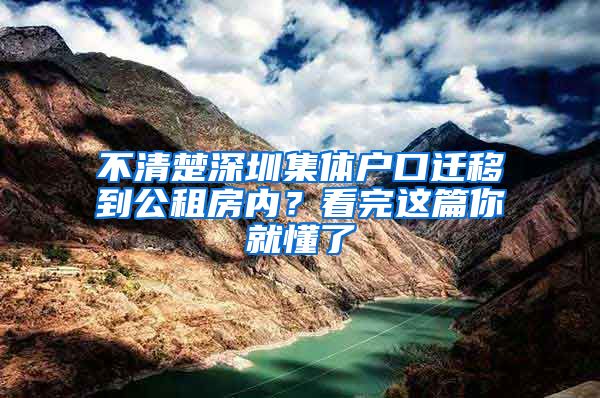 不清楚深圳集体户口迁移到公租房内？看完这篇你就懂了