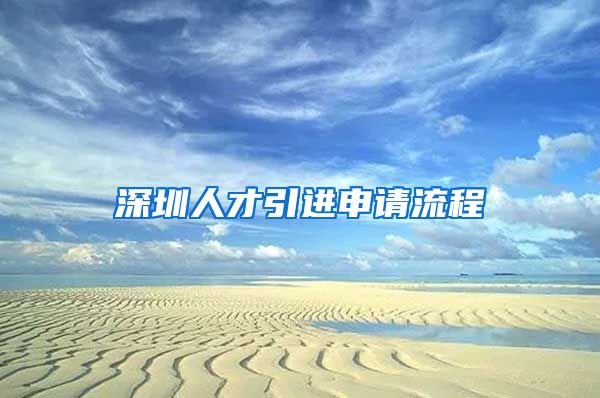 深圳人才引进申请流程