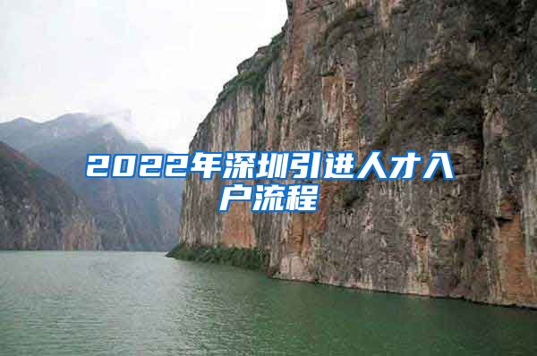 2022年深圳引进人才入户流程