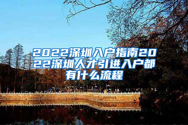 2022深圳入户指南2022深圳人才引进入户都有什么流程