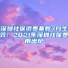 深圳社保缴费基数7月生效！2021年深圳社保费用出炉