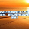 2018年深圳积分入户分值表，积分项目具体都有哪些？