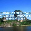 上海常住人口接近2500万控制红线，外地人还有多少落户空间？