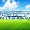 2022年济宁市任城区事业单位急需紧缺青年优秀人才引进公告（39人）