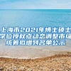 上海市2021年博士硕士学位授权点动态调整市级统筹拟增列名单公示