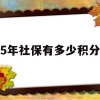 5年社保有多少积分(上海5年社保有多少积分)