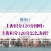 上海积分120分细则：上海积分120分怎么达到？