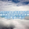 2022年上海落户72分细则高校及研究生培养单位名单(第二类)2