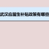 武汉应届生补贴政策有哪些,企业应届生返税补贴标准