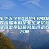 东华大学2022年接收优秀应届本科毕业生免试攻读硕士学位研究生拟录取名单