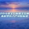 2019非全日制跟全日制本科学历入户补贴标准