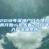 2018年深圳户口办理即将开始，抢先看2018年入户深圳条件